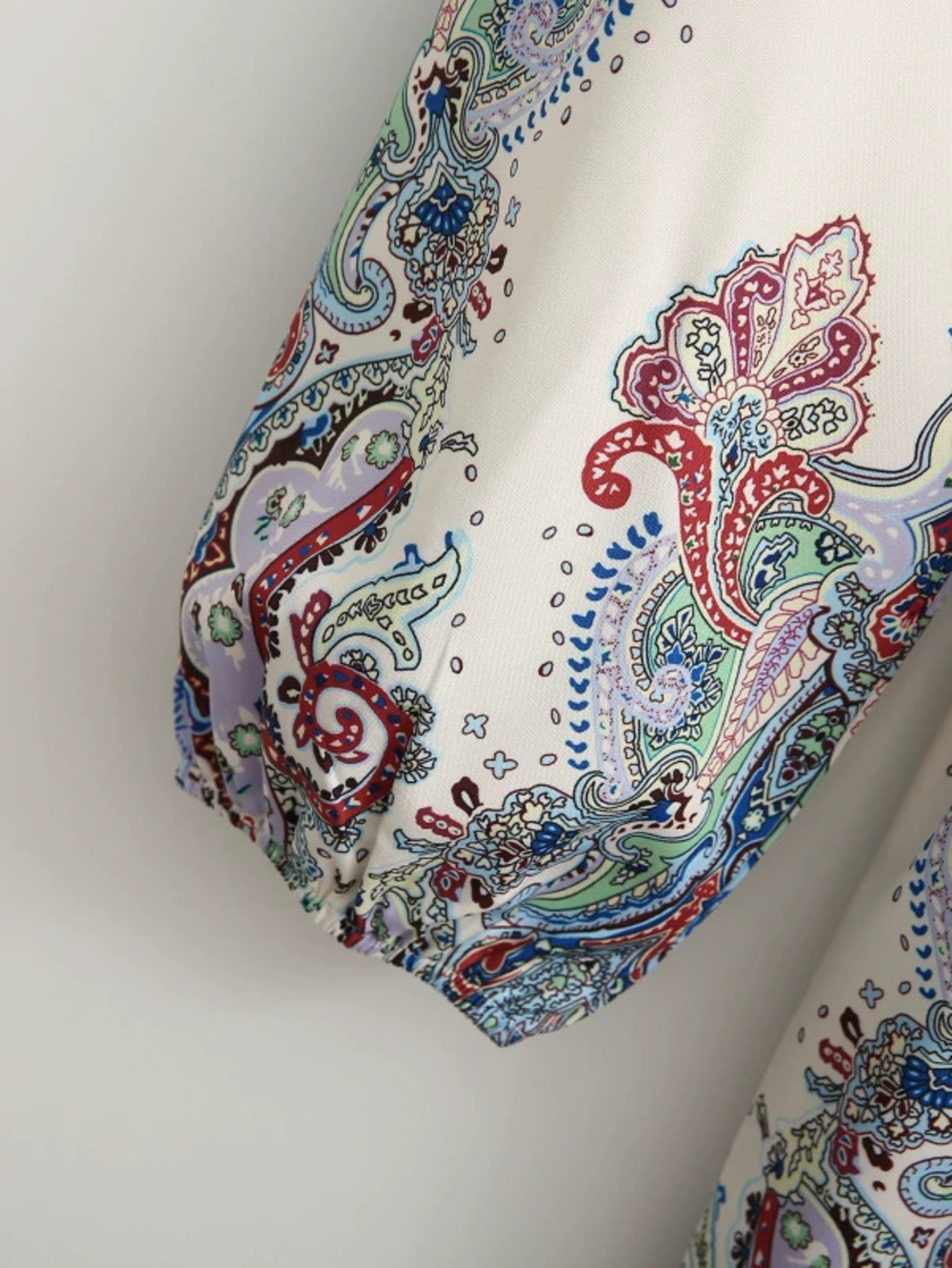 Womens Long Sleeve Placement Floral Dress